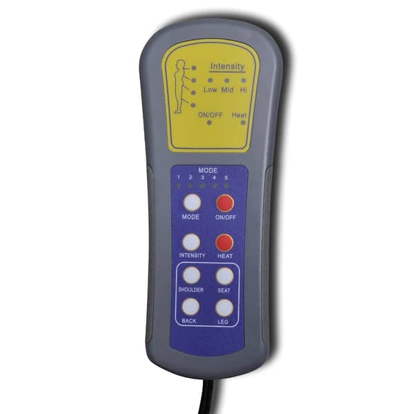 vidaXL Massagestol vit konstläder