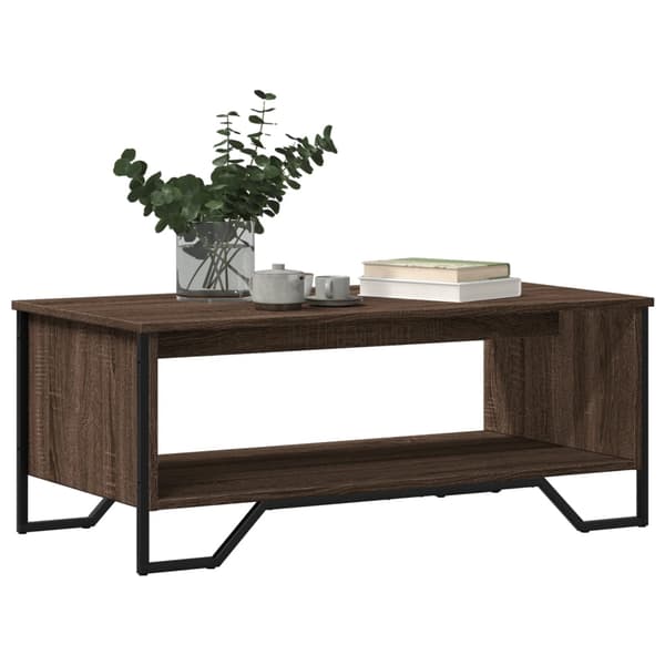 vidaXL sofabord brunt egetræ 100x51x40 cm