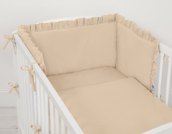 Universal sengesengseng med flæse - beige