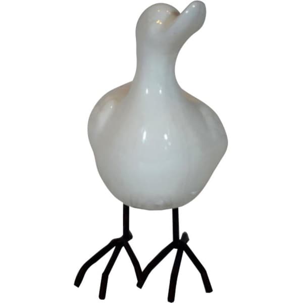 Dekorativ vit anka 12 cm