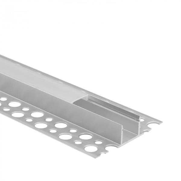 Profil til LED-strips under keramiske fliser til pap-/gipsplader. Skærmsæt.