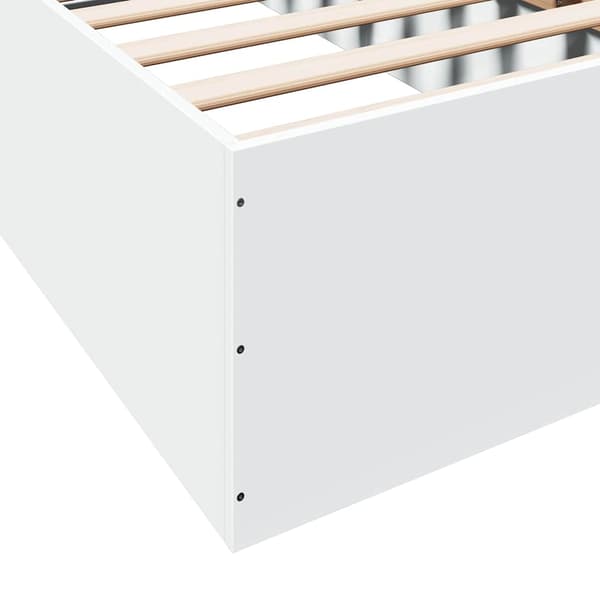 vidaXL Sängram vit 75x190 cm träbaserat material