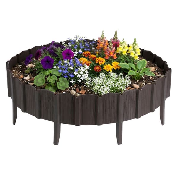 Garden Linea brun havepalisade 3,9 m sæt med 5