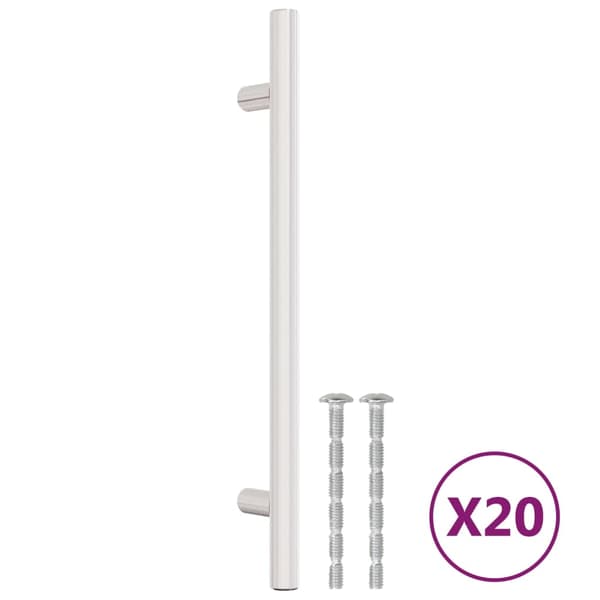 vidaXL skabsgreb 20 stk. sølv 160 mm rustfrit stål