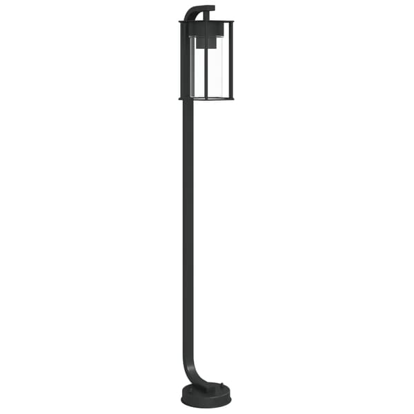 vidaXL havegulvlampe, sort, 100 cm, rustfrit stål