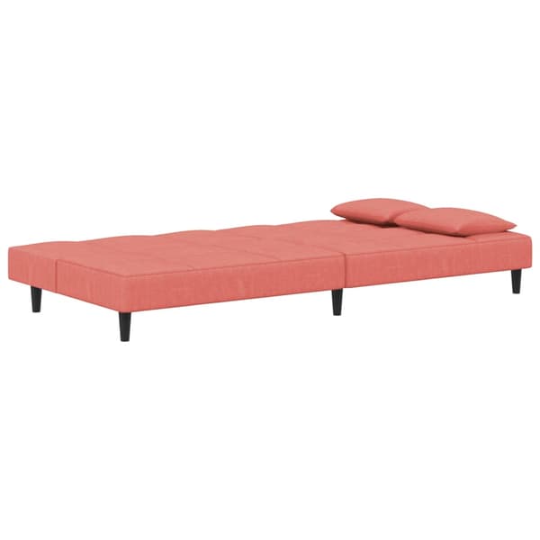 vidaXL 2-sitssoffa med 2 kuddar, rosa sammet
