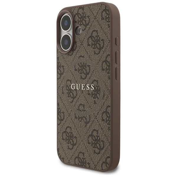 Guess 4G Ring Classic Logo MagSafe-etui til iPhone 17, brunt