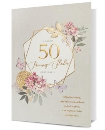 Kort B6 Bryllupsdag 50