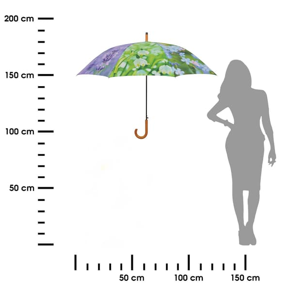 Blommigt paraply 123,5 cm