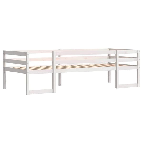 vidaXL Barnsängram vit 90x190 cm furu