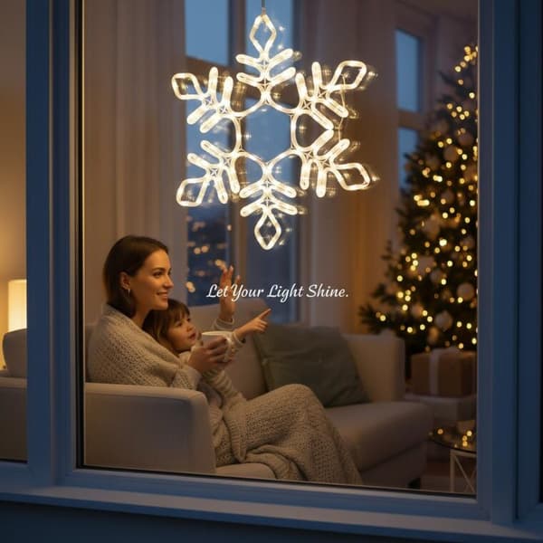 LED julreprsdekoration - snøfling 56 cm