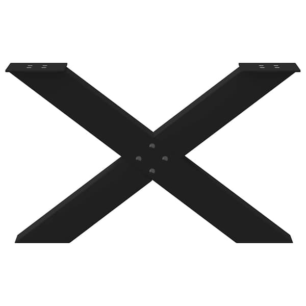 vidaXL X-formede sofabordsben 2 stk. sort stål