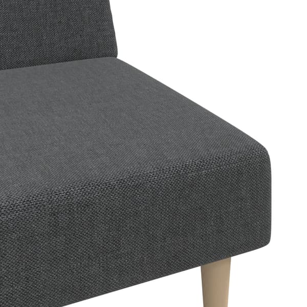 vidaXL 2-sits bäddsoffa, mörkgrå, klädd i tyg
