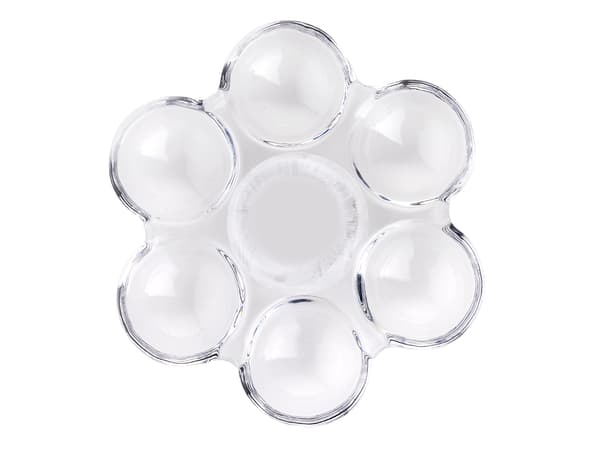 GLAS ÆGGETALLERKEN 17,4 CM