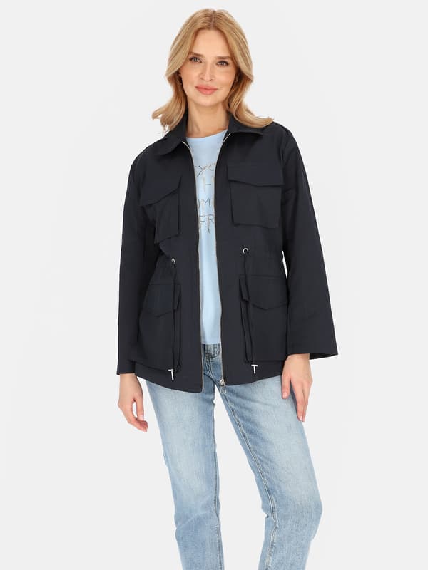 DAME OVERGANGSJAKKE MED SNØRE