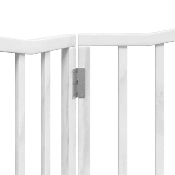 vidaXL foldbart sikkerhedsgitter til hunde, 2 paneler, hvid, 160 cm
