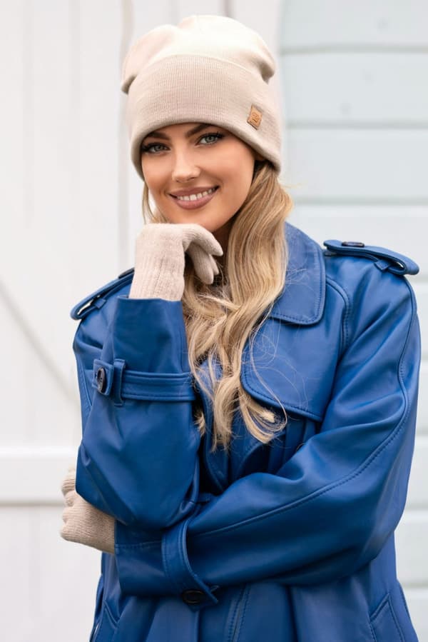 SALLY vintermössa, universalmössa, beige färg