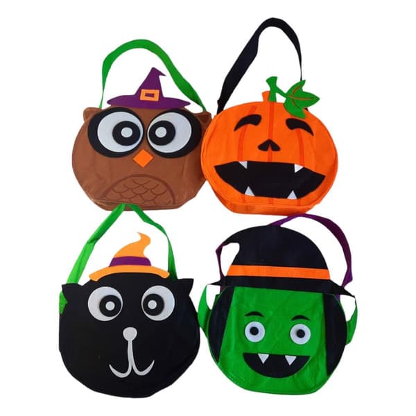 Halloween Pumpa Katt Godispåse 4 st.