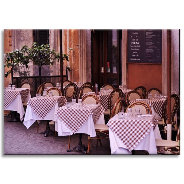 Lærredstryk Restaurant Café 70x50 cm