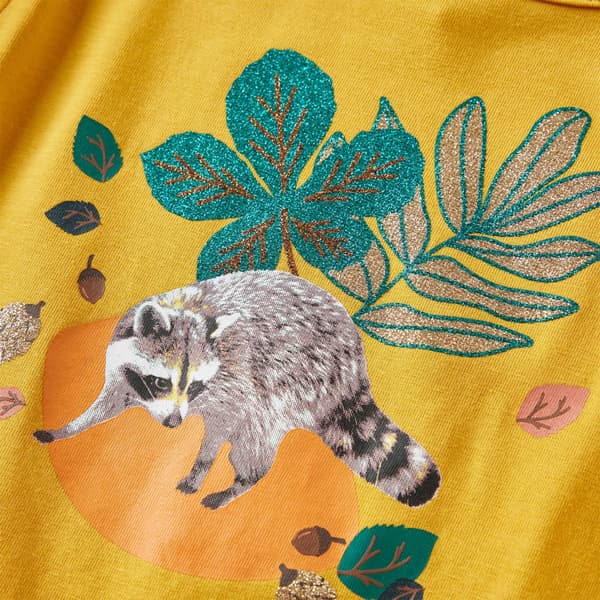 Barn långärmad T-shirt, ockra, 128