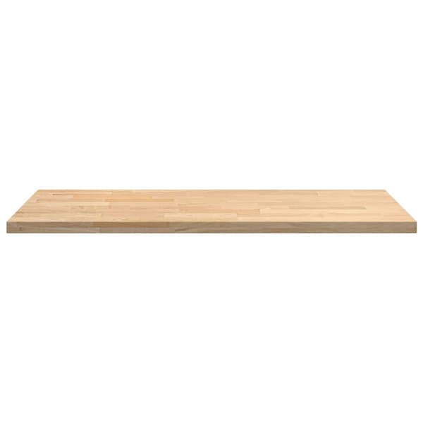 vidaXL køkkenbordplade, 140x63,5x4 cm, rektangulær, massivt egetræ