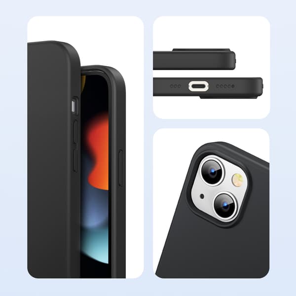 Flexibelt gummiskal till iPhone 13 mini, svart