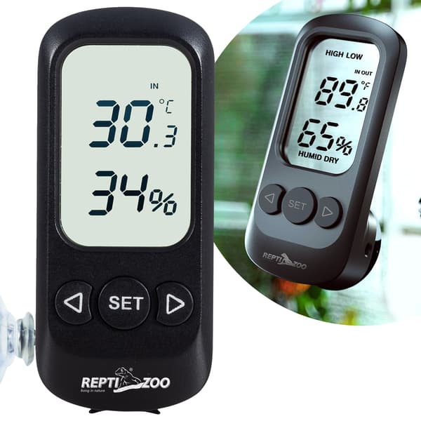 Repti-Zoo Digital Larmtermometer Hygrometer - LCD-termometer och hygrometer