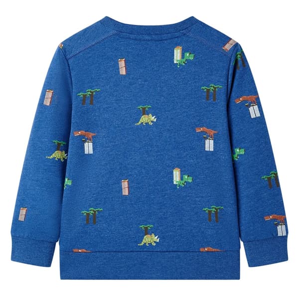 Børnesweatshirt, mørkeblå melange, 128