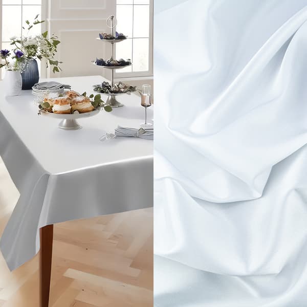 Vitt satin crêpetyg