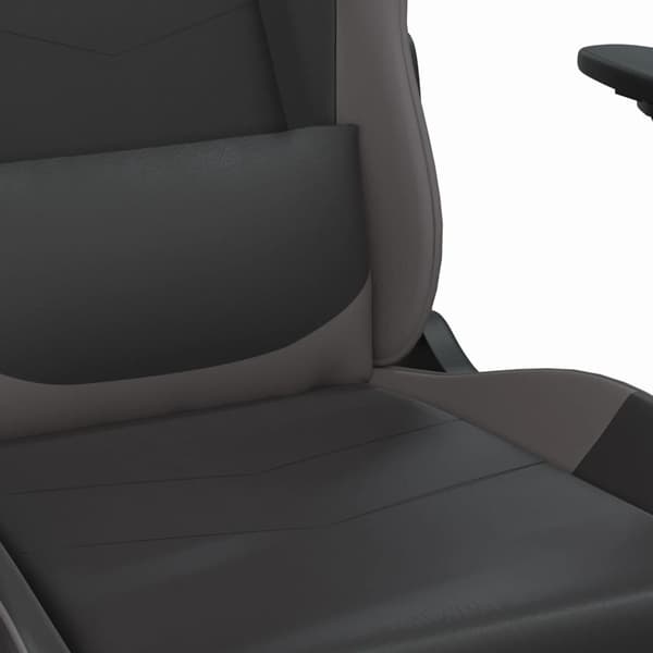 vidaXL massage-gamingstol, sort og grå, kunstlæder