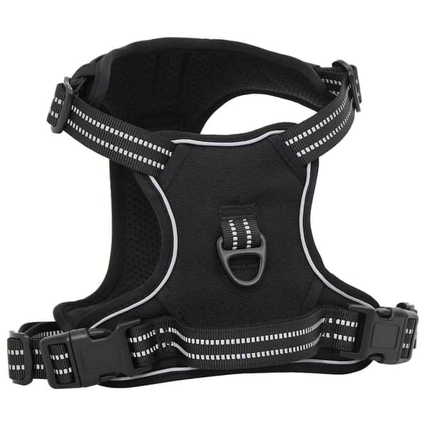 vidaXL justerbar hundesele, sort, L