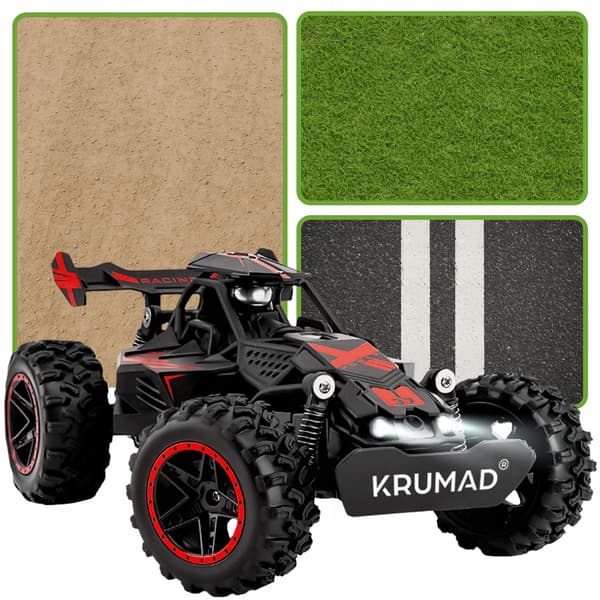Fjernstyret bil TIL børn, RC-bil, offroad, 2,4 GHz, 2 batterier