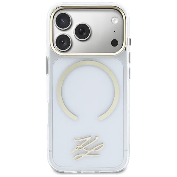 Karl Lagerfeld IML KL Script Logo MagSafe-etui til iPhone 17 Pro Max – klart