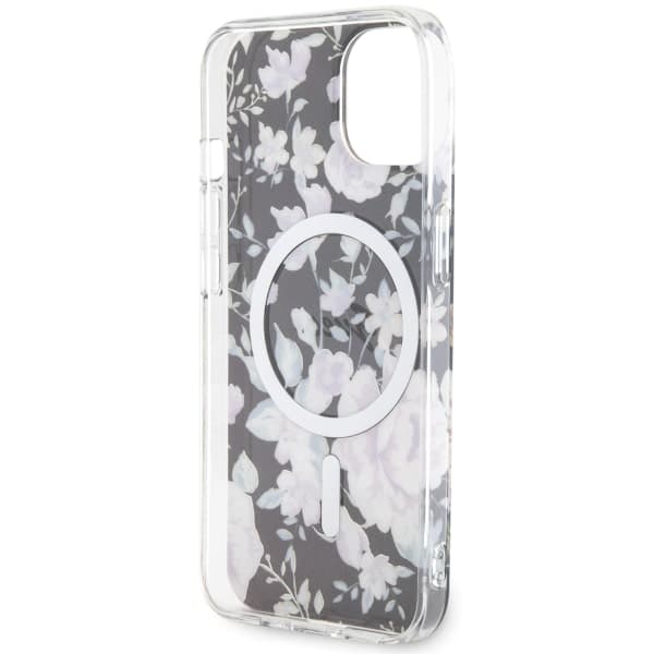 Guess Flower MagSafe-etui til iPhone 14, sort