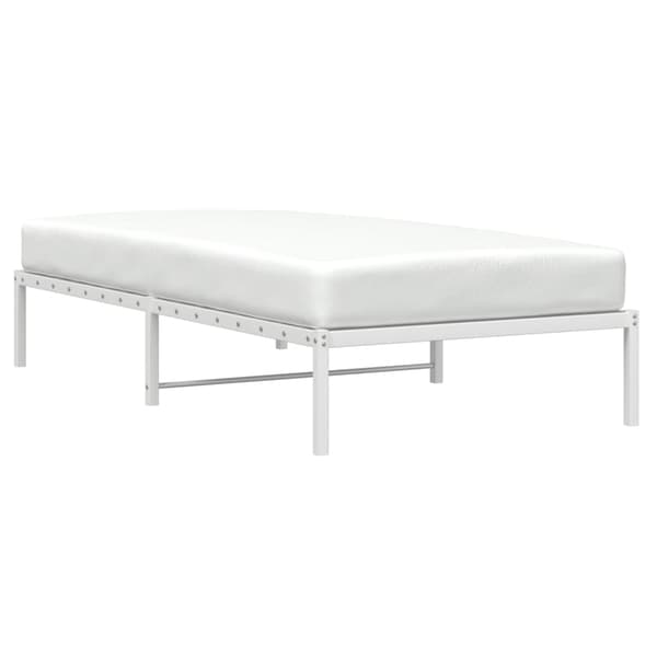 vidaXL metalsengestel hvid 100x190 cm