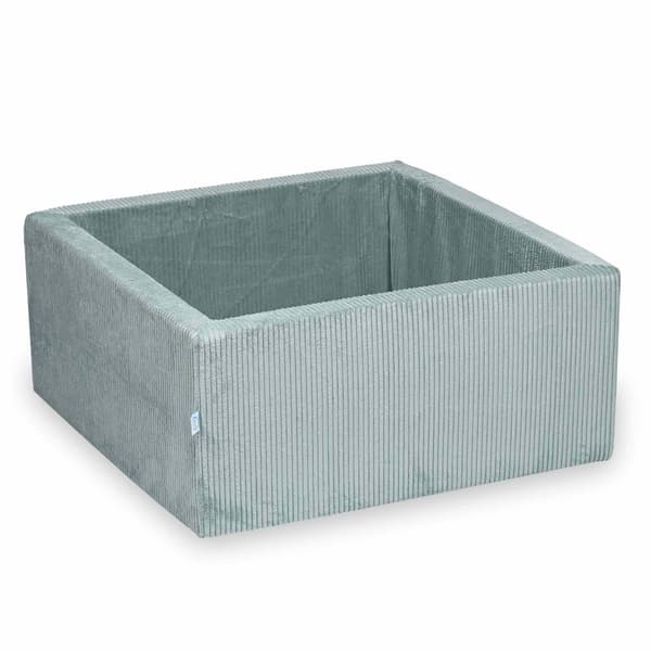 Tør pool 90x90x40 fløjlsbukser lys mintgrøn uden bolde
