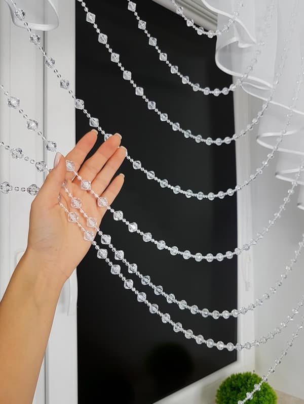 Dekorativ fönsterpanel vit 200cm