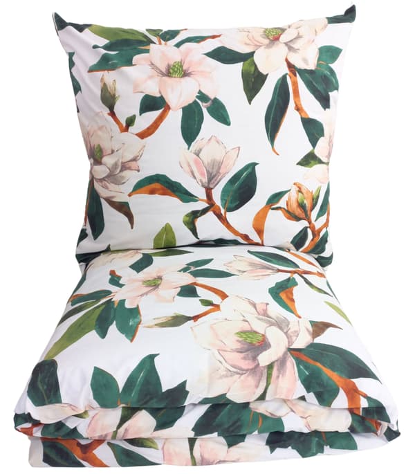 SENGESÆT 200x220 cm TYKT BOMULD MED BLOMSTER