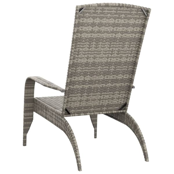 vidaXL Adirondack-puutarhatuoli, harmaa, polyrottinki
