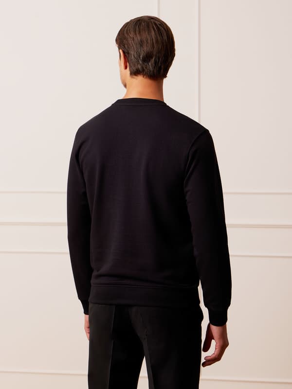 SORT MÆLKESWEATSHIRT L