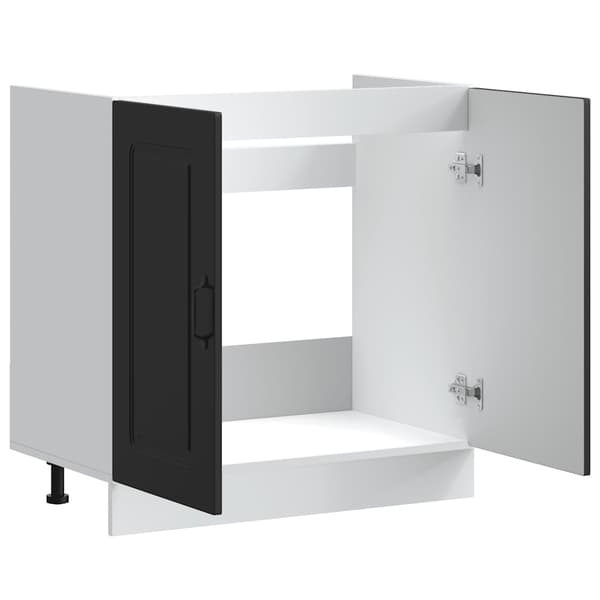 vidaXL køkkenvaskskab Kalmar sort 80x46x81,5 cm