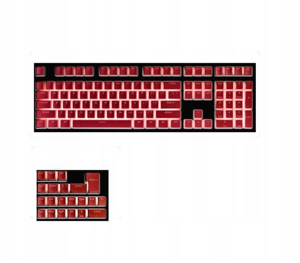 Taster til mekanisk tastatur PBT-taster Pudding 129 stk. røde