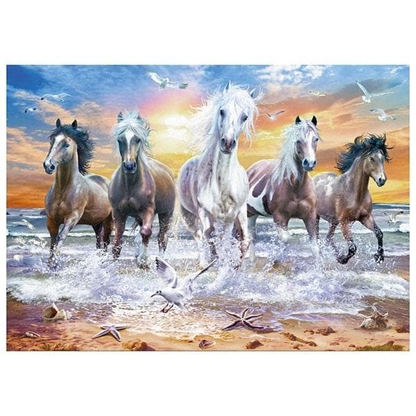 5D Diamantmosaik - Heste 40x30cm