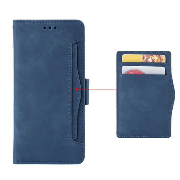 Flip-etui til Motorola Edge 30 Pro, kortholder, blå