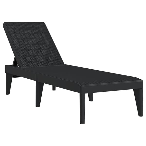vidaXL Solstol, antracit, 186x60x29 cm, PP