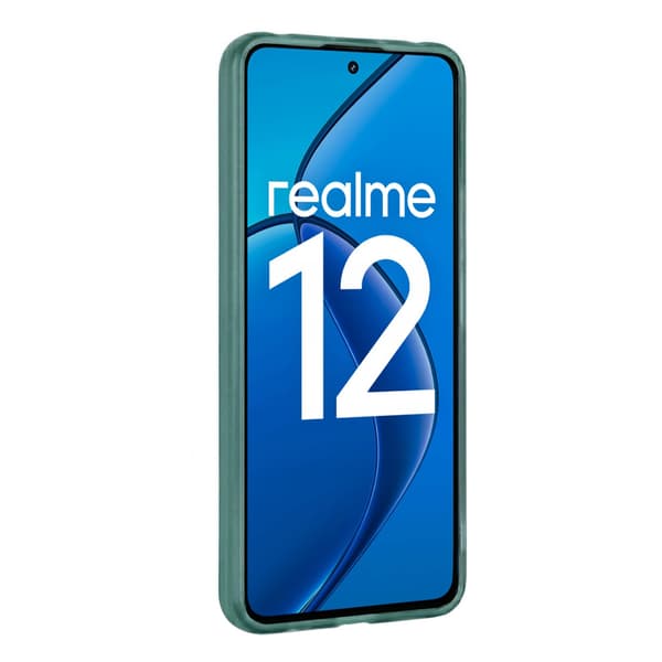 Realme 12-skal, glittrigt puder, grönt