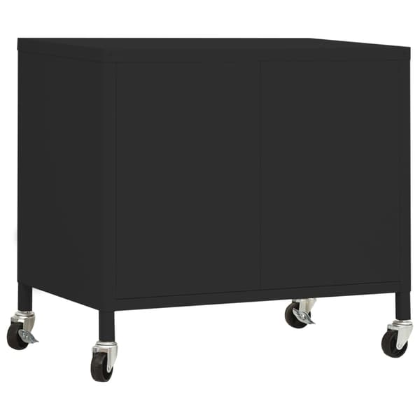 vidaXL skab, sort, 60x35x56 cm, stål