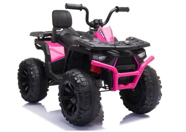 Fyrhjulsbatterifordon JC333 LED-lampor MP3 Rosa