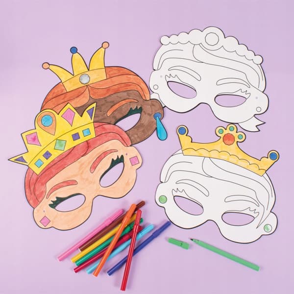 PAPIRMASKER 12 PRINSESSER BAL SJOV FEST