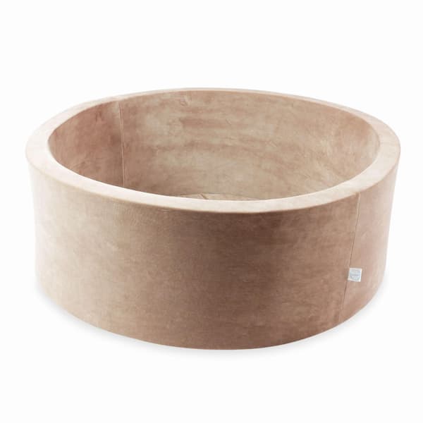 Torr pool 110x40 sammet mjuk mörkbeige utan bollar